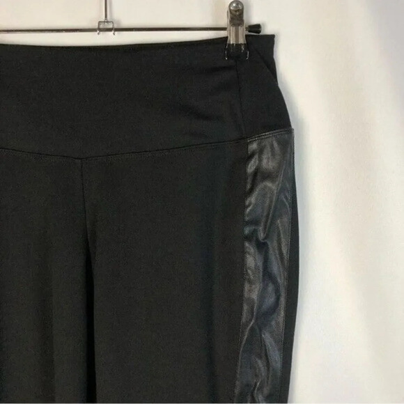 Apt 9 Black High Rise Faux Leather Side Panel Pull On Leggings S - Picture 3 of 4